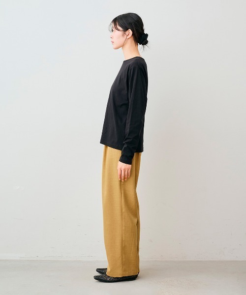 Live in comfort(リブインコンフォート)の「【低身長/高身長サイズあり】リブ イン コンフォート 一点投入でコーデが華やぐ 麻見え素材のイージーパンツ(スラックス・レディース・ピンク/イエロー/ブルー・14/13/12/11/10/9/8/7/6/5/4/3/2/1)」の13枚目の写真