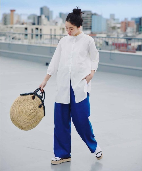 Live in comfort(リブインコンフォート)の「【低身長/高身長サイズあり】リブ イン コンフォート 一点投入でコーデが華やぐ 麻見え素材のイージーパンツ(スラックス・レディース・ピンク/イエロー/ブルー・14/13/12/11/10/9/8/7/6/5/4/3/2/1)」の18枚目の写真