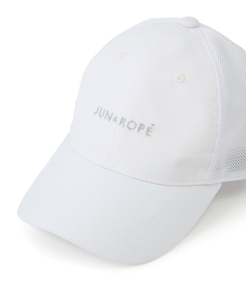 JUN&ROPE'(ジュンアンドロペ)の「メッシュコンビロゴ入りキャップ(キャップ・レディース・ホワイト/ブラック・FREE)」の6枚目の写真