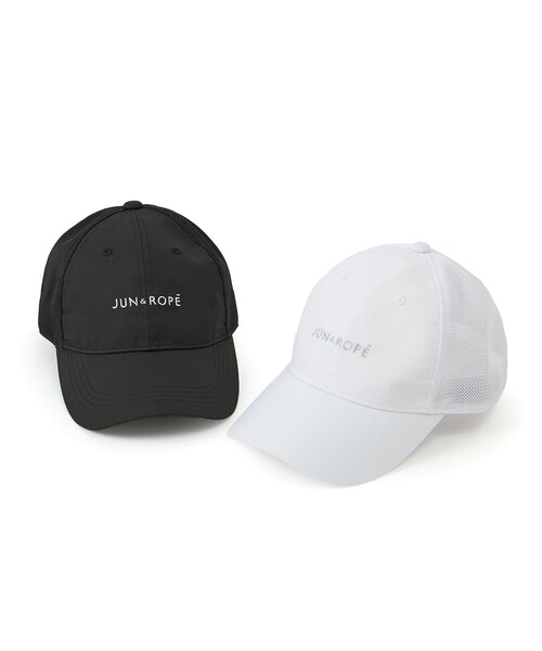 JUN&ROPE'(ジュンアンドロペ)の「メッシュコンビロゴ入りキャップ(キャップ・レディース・ホワイト/ブラック・FREE)」の3枚目の写真