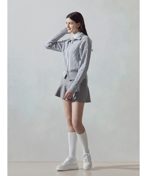 LORDLOAR(ロードロアル)の「ツーウェイ防風ジップアップニット M/GREY(ニット/セーター・レディース・その他・SMALL/MEDIUM)」の3枚目の写真