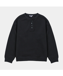 SLOWACID（スローアシッド）の「ウォッシュドヘンリーネックスウェットシャツ[ブラック]（スウェット）」