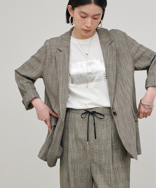 LARUTA(ラルータ)の「【LARUTA】汗染み防止箔ロゴT(Tシャツ/カットソー・レディース・スミクロ/オフホワイト/ブラウン・FREE)」の15枚目の写真