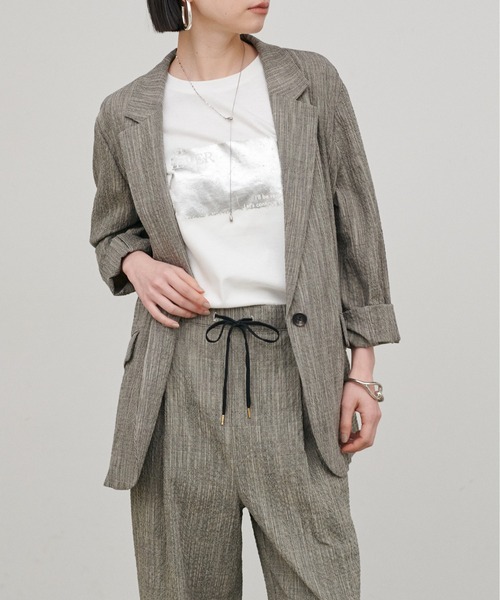 LARUTA(ラルータ)の「【LARUTA】汗染み防止箔ロゴT(Tシャツ/カットソー・レディース・スミクロ/オフホワイト/ブラウン・FREE)」の14枚目の写真
