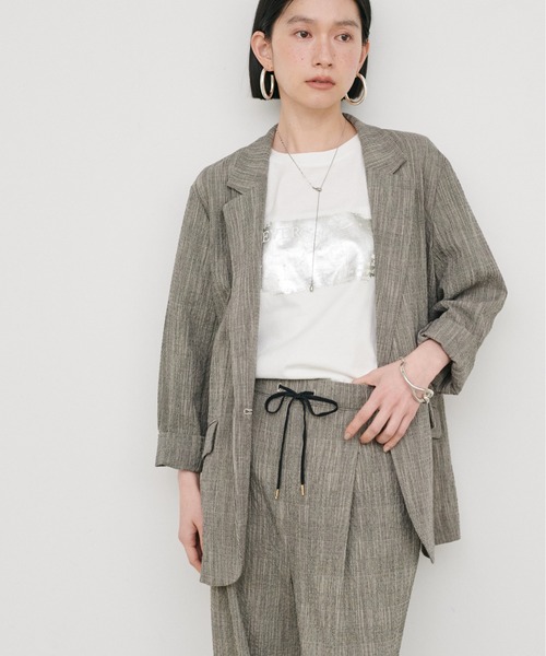 LARUTA(ラルータ)の「【LARUTA】汗染み防止箔ロゴT(Tシャツ/カットソー・レディース・スミクロ/オフホワイト/ブラウン・FREE)」の13枚目の写真