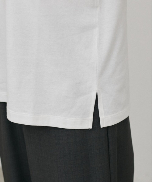 LARUTA(ラルータ)の「【LARUTA】汗染み防止箔ロゴT(Tシャツ/カットソー・レディース・スミクロ/オフホワイト/ブラウン・FREE)」の7枚目の写真
