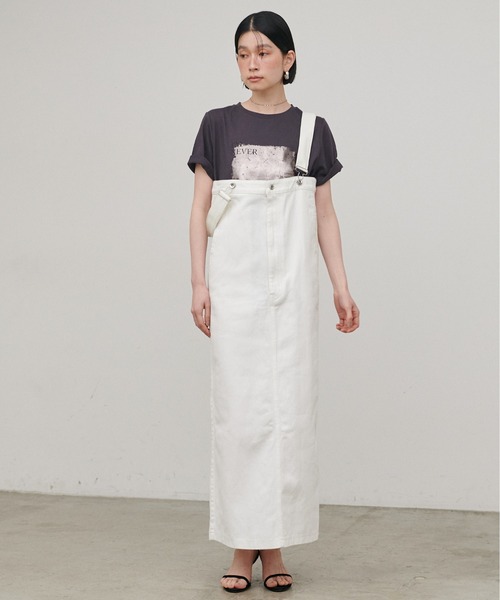 LARUTA(ラルータ)の「【LARUTA】汗染み防止箔ロゴT(Tシャツ/カットソー・レディース・スミクロ/オフホワイト/ブラウン・FREE)」の22枚目の写真