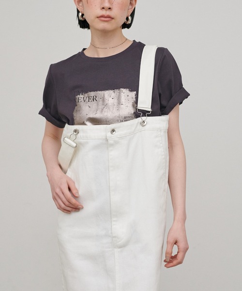 LARUTA(ラルータ)の「【LARUTA】汗染み防止箔ロゴT(Tシャツ/カットソー・レディース・スミクロ/オフホワイト/ブラウン・FREE)」の20枚目の写真
