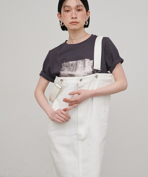 LARUTA(ラルータ)の「【LARUTA】汗染み防止箔ロゴT(Tシャツ/カットソー・レディース・スミクロ/オフホワイト/ブラウン・FREE)」の21枚目の写真