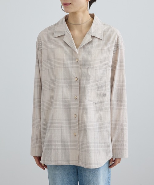 SALON adam et rope'(サロン アダム エ ロペ)の「エンザイムコットンオープンカラーシャツ / FABRICA(シャツ/ブラウス・レディース・ブルー系その他4/ベージュ・FREE)」の11枚目の写真