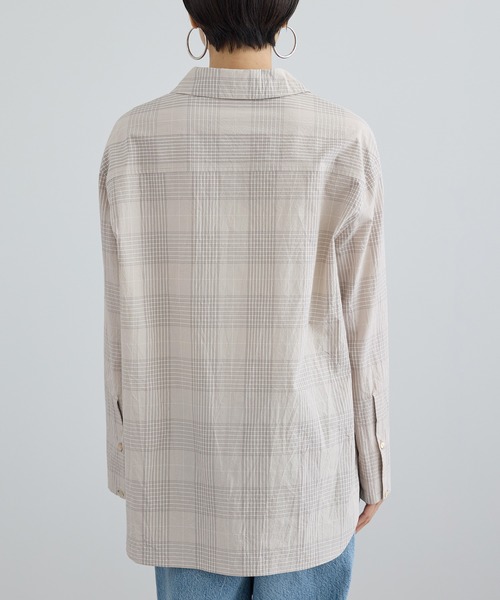 SALON adam et rope'(サロン アダム エ ロペ)の「エンザイムコットンオープンカラーシャツ / FABRICA(シャツ/ブラウス・レディース・ブルー系その他4/ベージュ・FREE)」の13枚目の写真