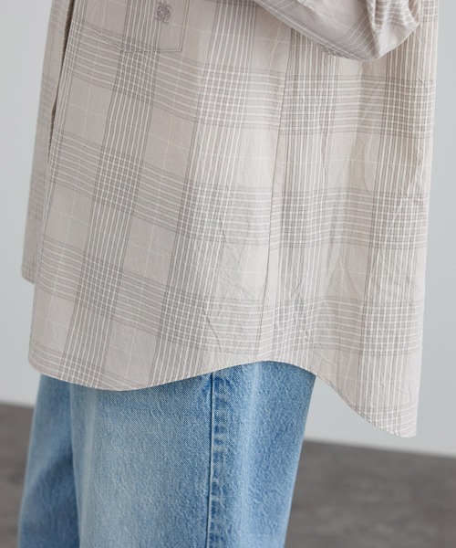 SALON adam et rope'(サロン アダム エ ロペ)の「エンザイムコットンオープンカラーシャツ / FABRICA(シャツ/ブラウス・レディース・ブルー系その他4/ベージュ・FREE)」の16枚目の写真