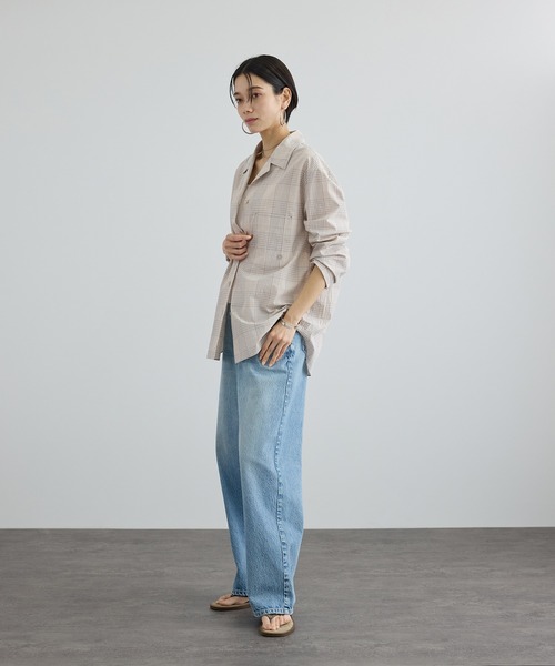 SALON adam et rope'(サロン アダム エ ロペ)の「エンザイムコットンオープンカラーシャツ / FABRICA(シャツ/ブラウス・レディース・ブルー系その他4/ベージュ・FREE)」の22枚目の写真