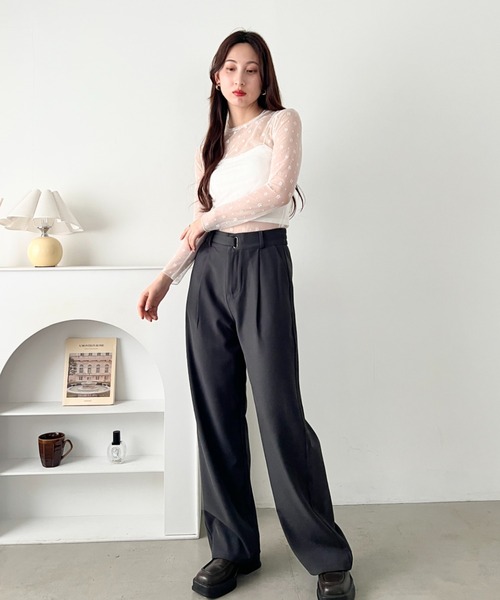 LOVALOT(ラバロット)の「花柄シースルーカットソー(Tシャツ/カットソー・レディース・ブラック/ホワイト・FREE)」の19枚目の写真