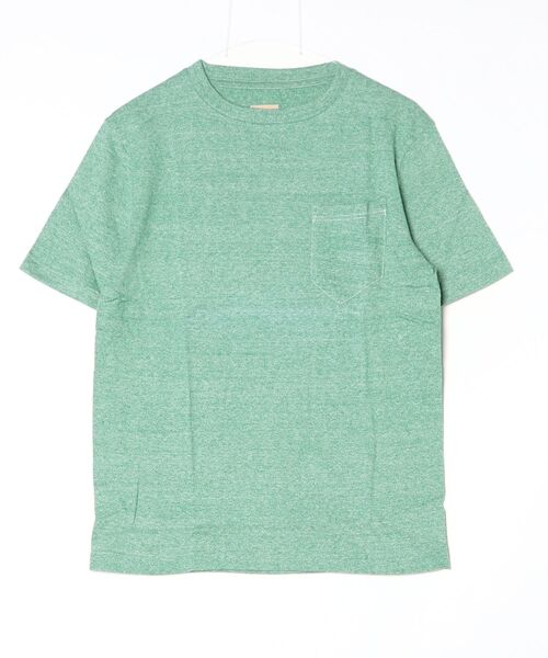 Sanca(サンカ)の「【Sanca】サンカ/ TWIST 天竺 POCKET CREW(Tシャツ/カットソー・メンズ・グリーン/ライム/レッド/オリーブ・2/3)」の4枚目の写真