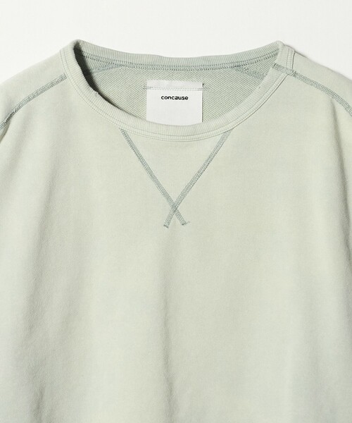 concause(コンコース)の「<concause> Crewneck Sweat Shirt/スウェットシャツ(スウェット・メンズ・ブラック/オフホワイト/ケリーグリーン・4/5)」の5枚目の写真