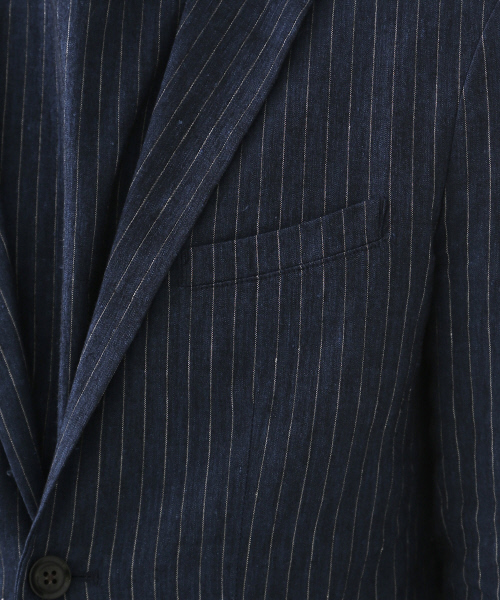 ABAHOUSE（アバハウス）の「【セットアップ対応】ストレッチリネン　2ボタンジャケット（テーラードジャケット・メンズ・ネイビー/ベージュ・48/44/46）」の10枚目の写真