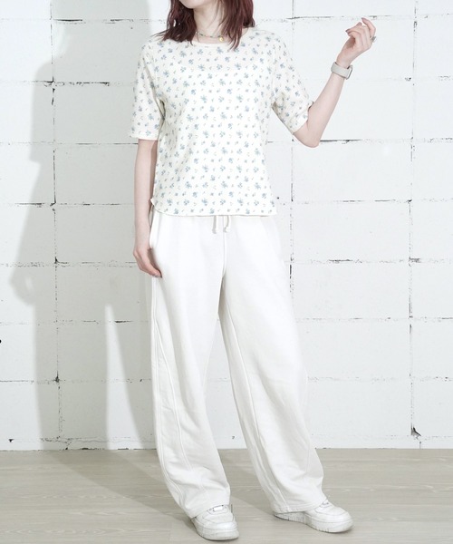 JEMORGAN(ジェーイーモーガン)の「"04"≪JEMORGAN≫パックT ワッフル 花柄 ハーフスリーブ Tシャツ(Tシャツ/カットソー・レディース・ブラック系1/ネイビー系1/ブルー系1/パープル系1/ピンク系1・FREE)」の16枚目の写真