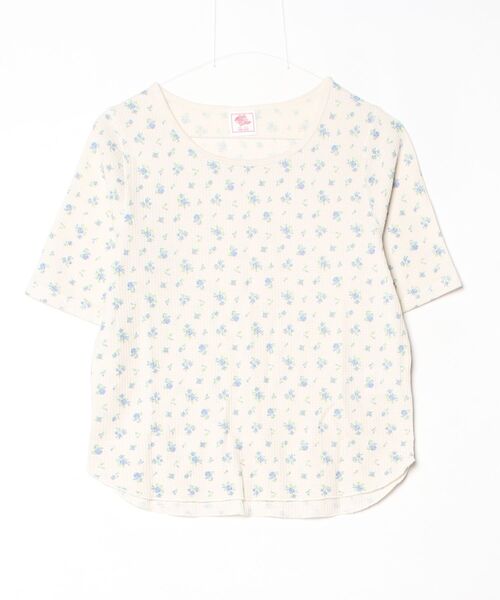 JEMORGAN(ジェーイーモーガン)の「"04"≪JEMORGAN≫パックT ワッフル 花柄 ハーフスリーブ Tシャツ(Tシャツ/カットソー・レディース・ブラック系1/ネイビー系1/ブルー系1/パープル系1/ピンク系1・FREE)」の8枚目の写真