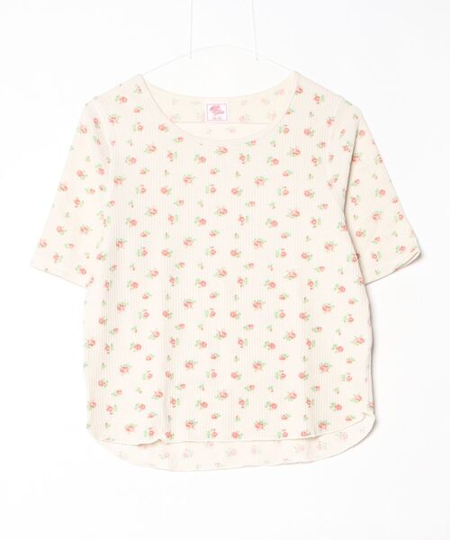 JEMORGAN(ジェーイーモーガン)の「"04"≪JEMORGAN≫パックT ワッフル 花柄 ハーフスリーブ Tシャツ(Tシャツ/カットソー・レディース・ブラック系1/ネイビー系1/ブルー系1/パープル系1/ピンク系1・FREE)」の10枚目の写真