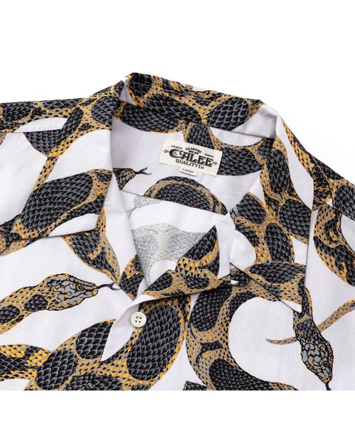 CALEE(キャリー)の「ALLOVER SNAKE PATTERN S/S SH(Tシャツ/カットソー・メンズ・ホワイト系その他・SMALL/MEDIUM/LARGE/X-LARGE/XX-LARGE)」の4枚目の写真
