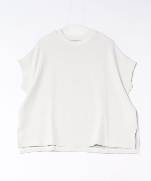 PREFERIR（プレフェリール）の「体型カバー リップルダブルフェイス フレンチスリーブTシャツ｜きれい見えオーバーサイズ（Tシャツ/カットソー・レディース・ホワイト/ブラック/ブラウン・FREE）」の8枚目の写真