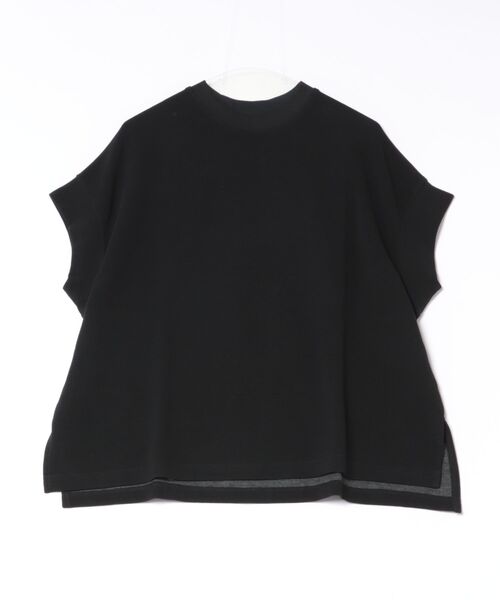 PREFERIR（プレフェリール）の「体型カバー リップルダブルフェイス フレンチスリーブTシャツ｜きれい見えオーバーサイズ（Tシャツ/カットソー・レディース・ホワイト/ブラック/ブラウン・FREE）」の9枚目の写真