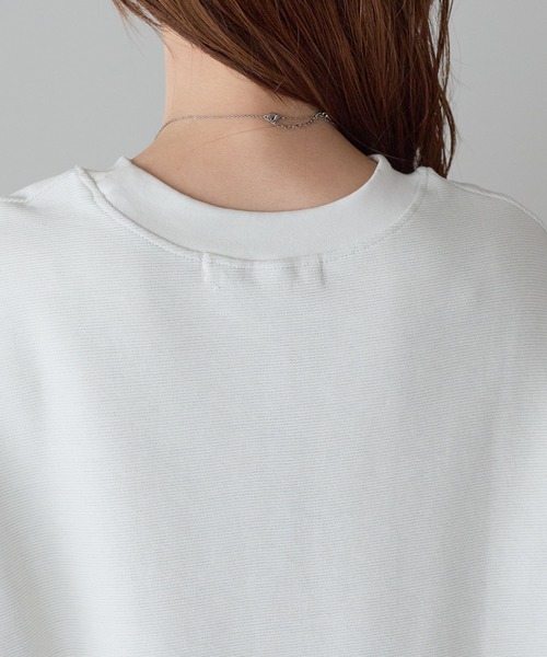 PREFERIR（プレフェリール）の「体型カバー リップルダブルフェイス フレンチスリーブTシャツ｜きれい見えオーバーサイズ（Tシャツ/カットソー・レディース・ホワイト/ブラック/ブラウン・FREE）」の20枚目の写真