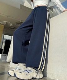 サイドレースラインスウェットパンツ 裾ドロスト