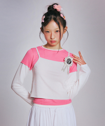 3 LAYERED LONG SLEEVE T-SHIRTS_PINK