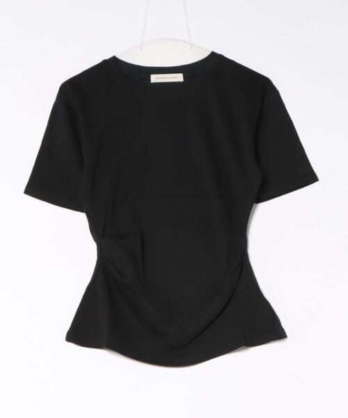 DECADE CLASSIC（ディケイド クラシック）の「DECADE CLASSIC ウエストタックTシャツ（Tシャツ/カットソー・レディース・ホワイト/ブラック・FREE）」の4枚目の写真