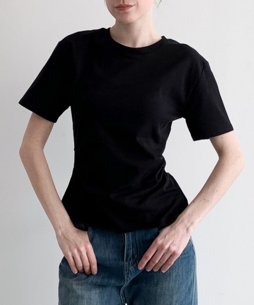 DECADE CLASSIC（ディケイド クラシック）の「DECADE CLASSIC ウエストタックTシャツ（Tシャツ/カットソー・レディース・ホワイト/ブラック・FREE）」の13枚目の写真
