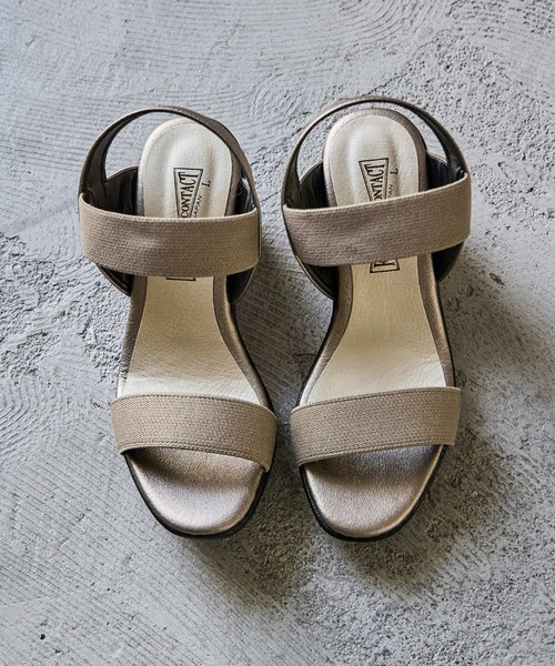 Fashion Letter(ファッションレター)の「日本製 ゴムストラップコンフォートシューズサンダル 痛くないサンダル(サンダル・レディース・ベージュ系その他/ブラック・LL/L/M/S)」の4枚目の写真