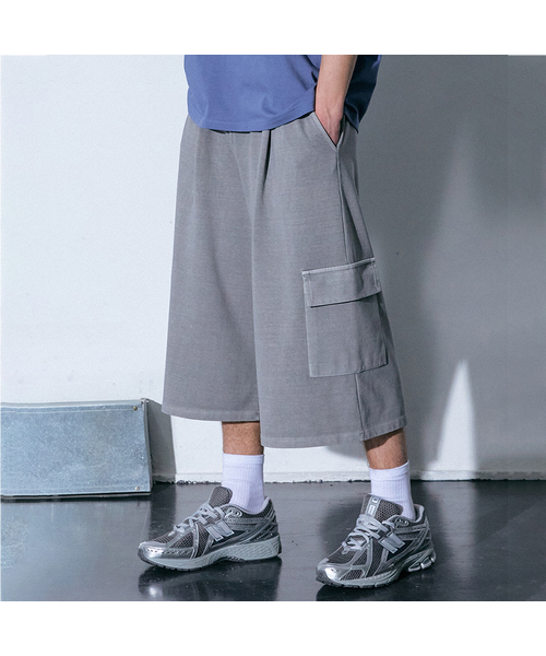 GAKKAI UNIONS(ガッカイユニオンズ)の「ワンタック8部ピグメントバミューダカーゴパンツストーングレー(その他パンツ・メンズ・その他・SMALL/MEDIUM/LARGE/X-LARGE)」の1枚目の写真