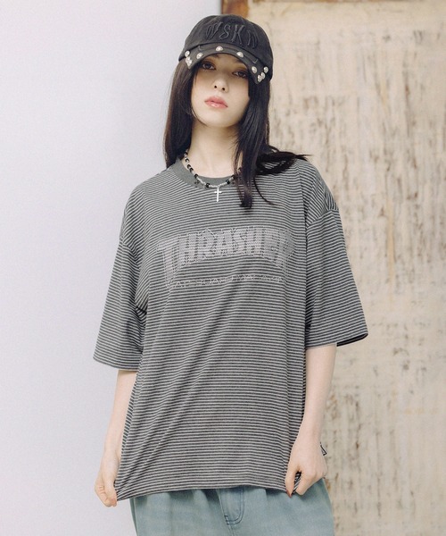 THRASHER(スラッシャー)の「THRASHER×MSG 別注 ラインストーンTシャツ(Tシャツ/カットソー・メンズ・ブラック系/ブルー系/ホワイト/グレー系/ブラック・S/M/L/XL)」の4枚目の写真