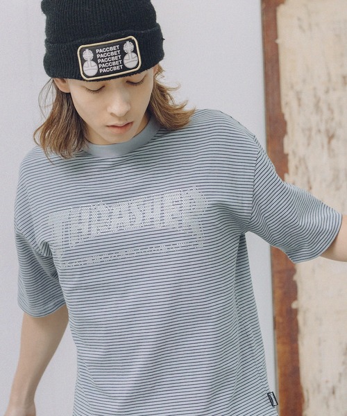 THRASHER(スラッシャー)の「THRASHER×MSG 別注 ラインストーンTシャツ(Tシャツ/カットソー・メンズ・ブラック系/ブルー系/ホワイト/グレー系/ブラック・S/M/L/XL)」の5枚目の写真