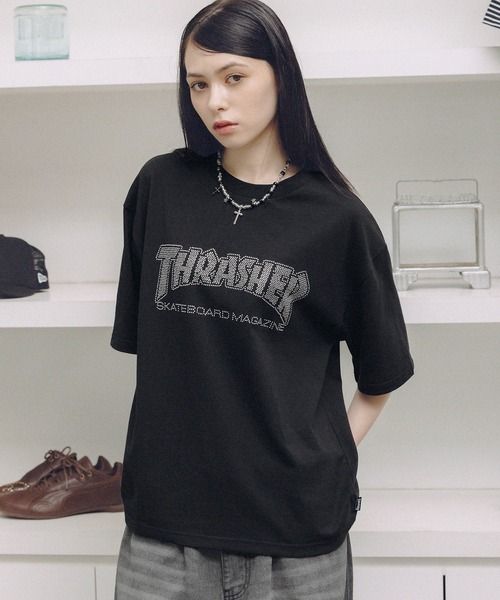 THRASHER(スラッシャー)の「THRASHER×MSG 別注 ラインストーンTシャツ(Tシャツ/カットソー・メンズ・ブラック系/ブルー系/ホワイト/グレー系/ブラック・S/M/L/XL)」の21枚目の写真