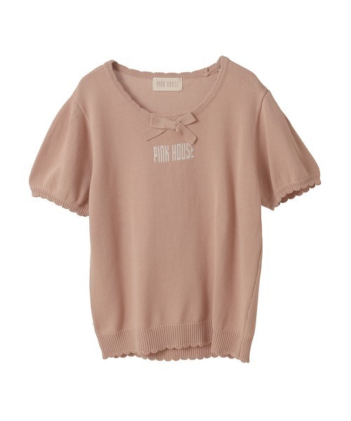 PINK HOUSE 半袖ニットセーター ピンク ブランド古着】PINK HOUSE｜ピンクハウス（レディース）のニット