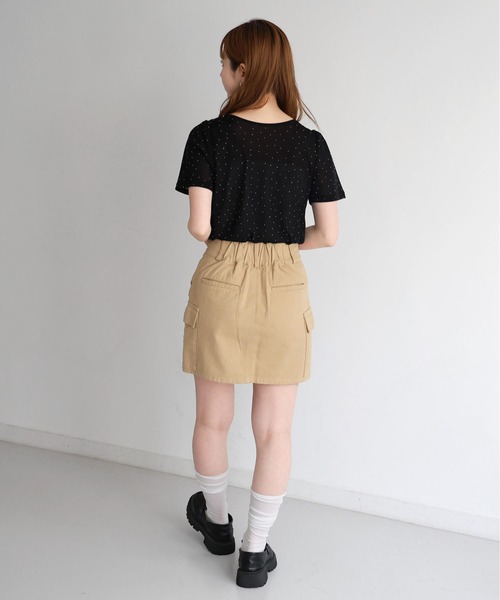 tiptop（ティップトップ）の「前後2wayリボン半袖Tシャツ（Tシャツ/カットソー・レディース・ブラック系その他/ホワイト系その他/ブラック/アイボリー・FREE）」の10枚目の写真