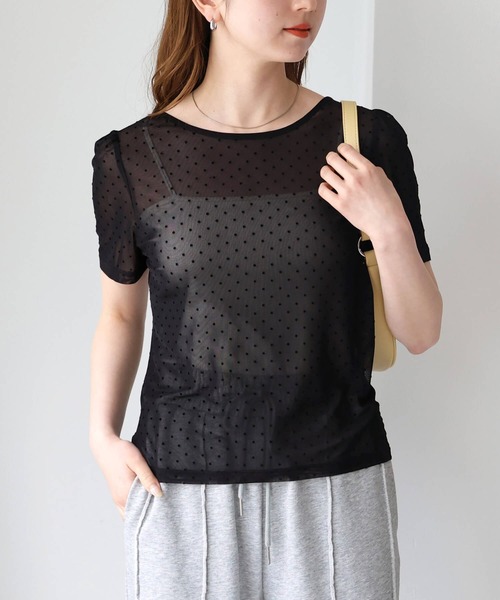tiptop（ティップトップ）の「前後2wayリボン半袖Tシャツ（Tシャツ/カットソー・レディース・ブラック系その他/ホワイト系その他/ブラック/アイボリー・FREE）」の15枚目の写真