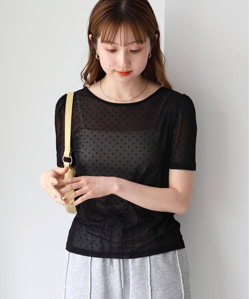 tiptop（ティップトップ）の「前後2wayリボン半袖Tシャツ（Tシャツ/カットソー・レディース・ブラック系その他/ホワイト系その他/ブラック/アイボリー・FREE）」の16枚目の写真