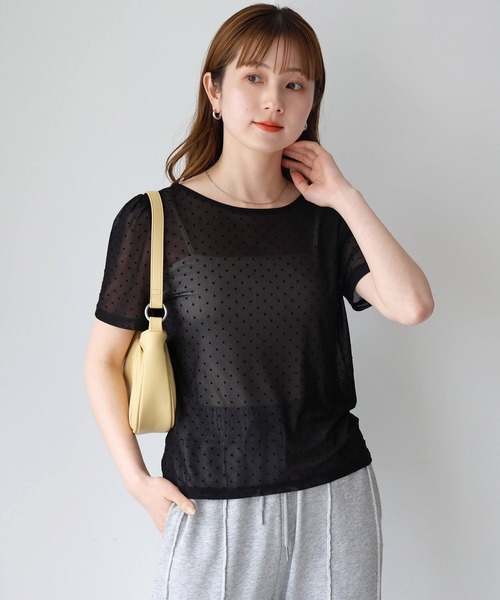 tiptop（ティップトップ）の「前後2wayリボン半袖Tシャツ（Tシャツ/カットソー・レディース・ブラック系その他/ホワイト系その他/ブラック/アイボリー・FREE）」の17枚目の写真