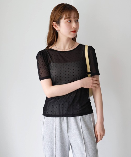 tiptop（ティップトップ）の「前後2wayリボン半袖Tシャツ（Tシャツ/カットソー・レディース・ブラック系その他/ホワイト系その他/ブラック/アイボリー・FREE）」の18枚目の写真