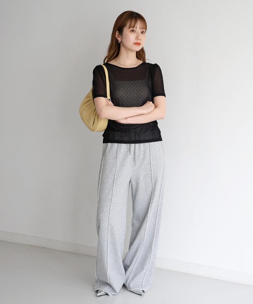 tiptop（ティップトップ）の「前後2wayリボン半袖Tシャツ（Tシャツ/カットソー・レディース・ブラック系その他/ホワイト系その他/ブラック/アイボリー・FREE）」の19枚目の写真