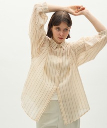 airy stripe over shirt / エアリーストライプオーバーシャツ
