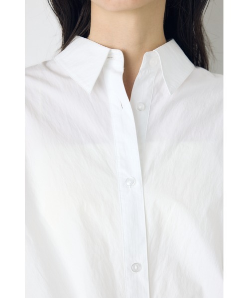 AZUL by moussy（アズールバイマウジー）の「フロントタック半袖ドルマンブラウス（シャツ/ブラウス・レディース・オフホワイト/サックスブルー/イエロー/ストライプ・SMALL/MEDIUM）」の11枚目の写真