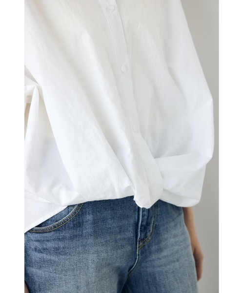 AZUL by moussy（アズールバイマウジー）の「フロントタック半袖ドルマンブラウス（シャツ/ブラウス・レディース・オフホワイト/サックスブルー/イエロー/ストライプ・SMALL/MEDIUM）」の13枚目の写真