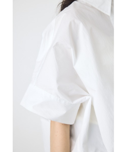 AZUL by moussy（アズールバイマウジー）の「フロントタック半袖ドルマンブラウス（シャツ/ブラウス・レディース・オフホワイト/サックスブルー/イエロー/ストライプ・SMALL/MEDIUM）」の14枚目の写真