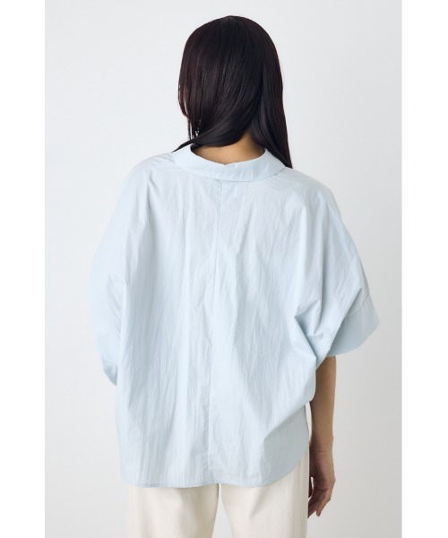 AZUL by moussy（アズールバイマウジー）の「フロントタック半袖ドルマンブラウス（シャツ/ブラウス・レディース・オフホワイト/サックスブルー/イエロー/ストライプ・SMALL/MEDIUM）」の18枚目の写真