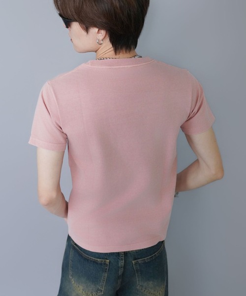 SPINNS(スピンズ)の「“キラッとロゴで差つく” 短丈半袖Tシャツ/ラインストーン(Tシャツ/カットソー・メンズ・ホワイト/ブラック系その他/ブラック/ピンク系その他・ONESIZE)」の5枚目の写真